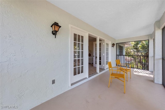 exterior space with french doors