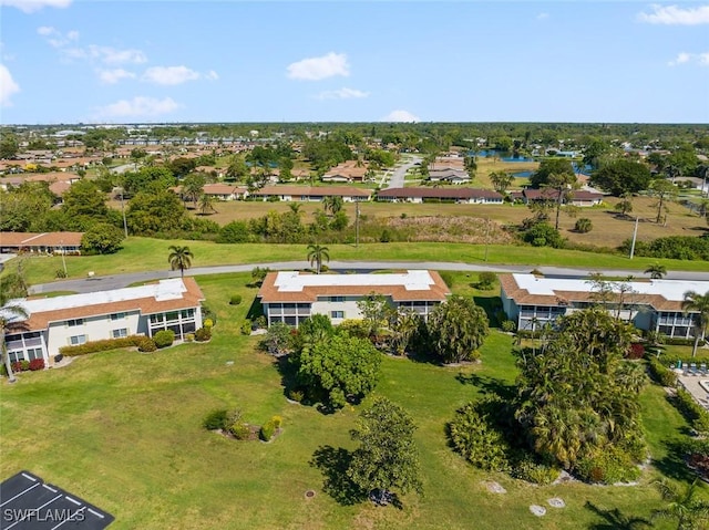 aerial view with a residential view