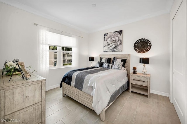 bedroom with baseboards