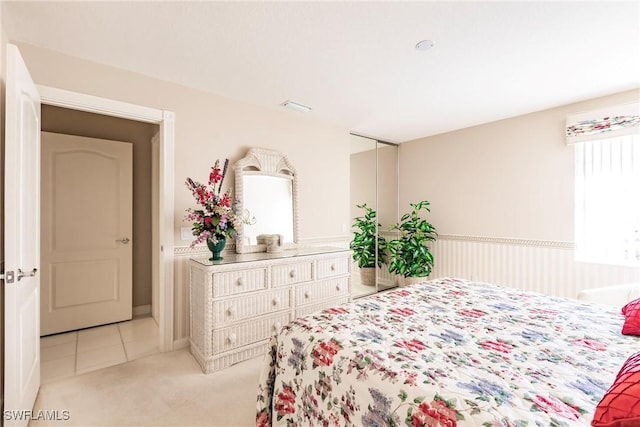 carpeted bedroom with visible vents