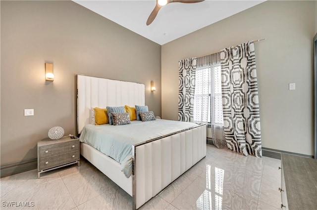 836 Miramar Ct, Cape Coral, FL 33904 - bedroom with baseboards and a ceiling fan