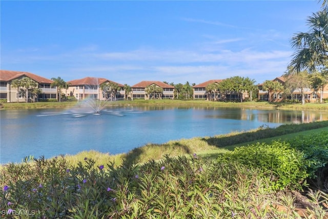 property view of water featuring a residential view