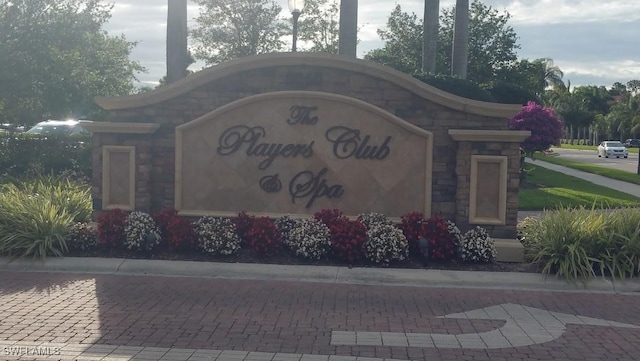 view of community sign