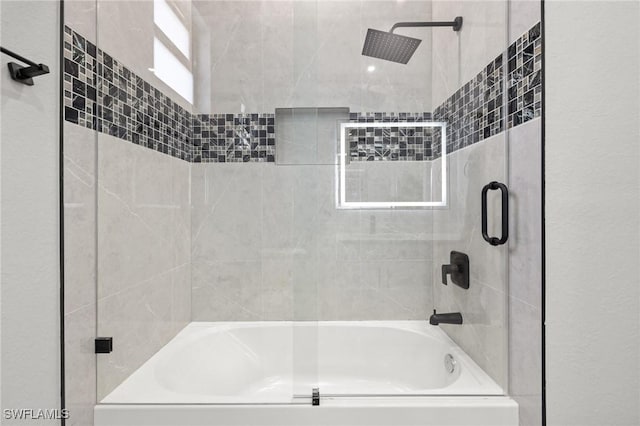 full bath with enclosed tub / shower combo