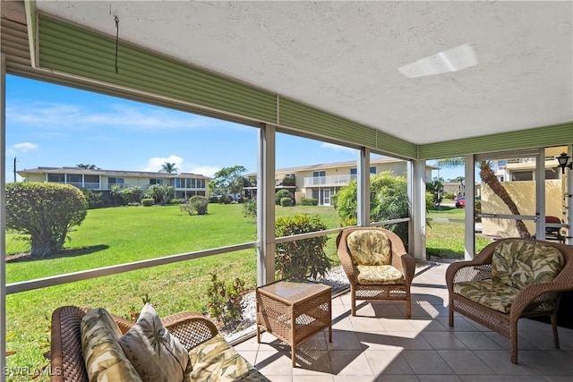 view of sunroom