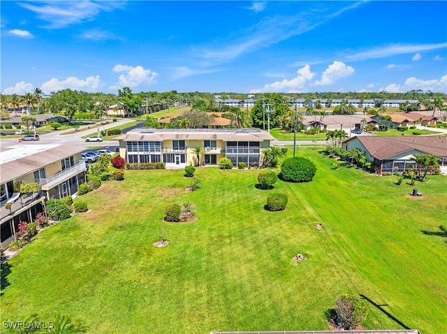 aerial view featuring a residential view