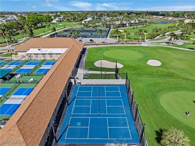 bird's eye view featuring view of golf course