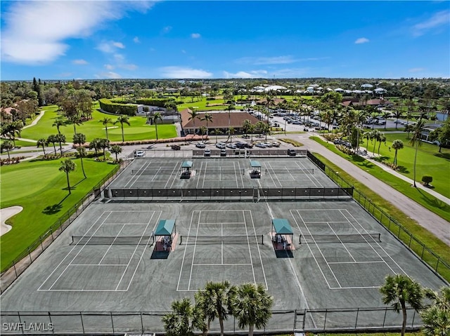 bird's eye view with golf course view