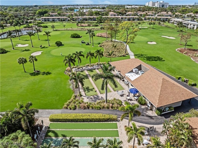 bird's eye view featuring golf course view