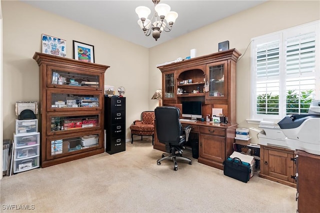 6849 Il Regalo Cir, Naples, FL 34109 - office space with light colored carpet and an inviting chandelier
