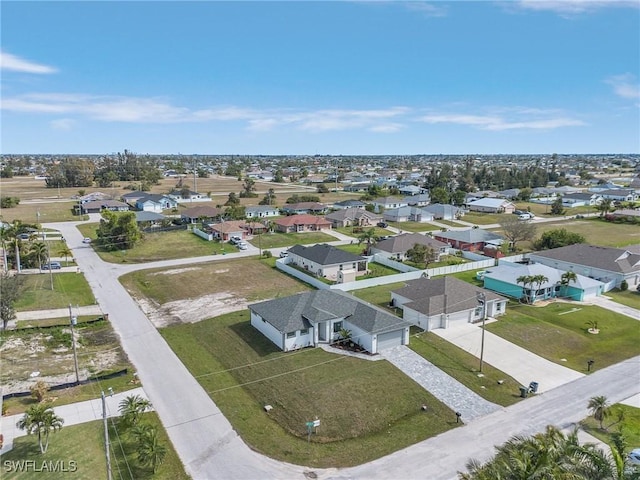 bird's eye view featuring a residential view