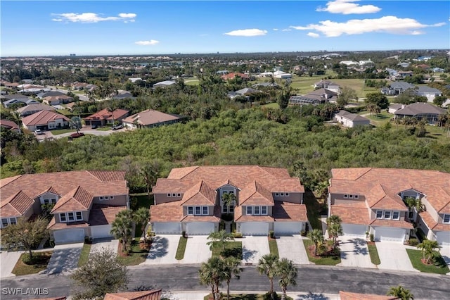 aerial view featuring a residential view