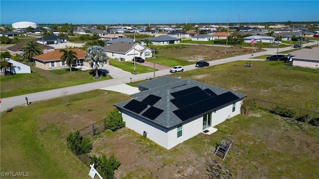 drone / aerial view with a residential view