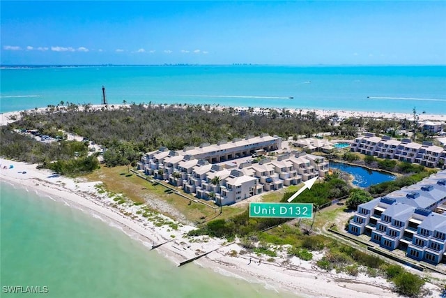 200 Periwinkle Way Unit 132, Sanibel, FL 33957 - aerial view with a water view and a beach view