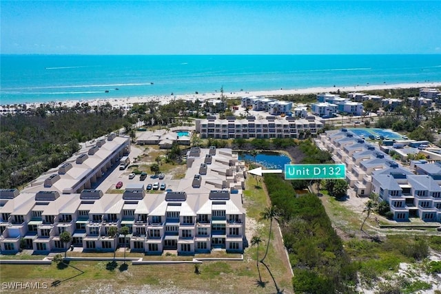 200 Periwinkle Way Unit 132, Sanibel, FL 33957 - birds eye view of property with a water view and a view of the beach