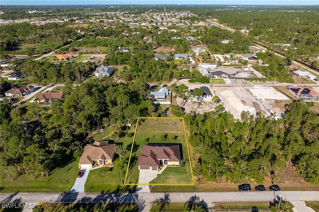 drone / aerial view with a residential view