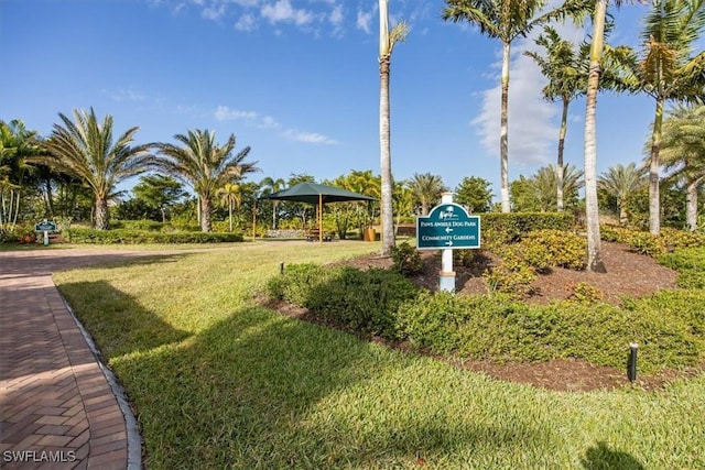 view of home's community featuring a yard