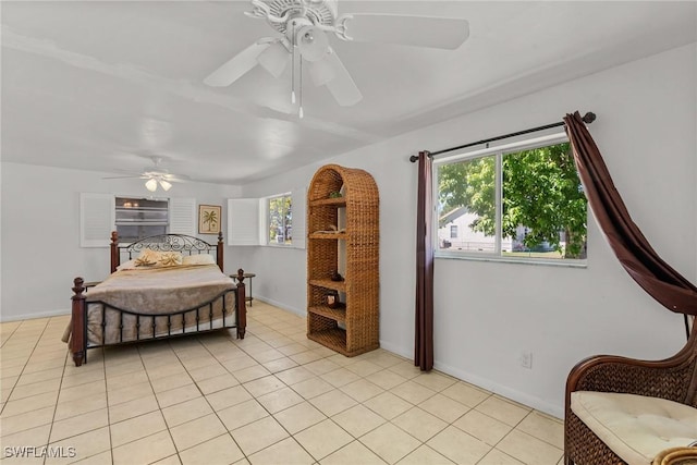 2032 Bahama Ave, Fort Myers, FL 33905 - bedroom with ceiling fan and light tile patterned floors