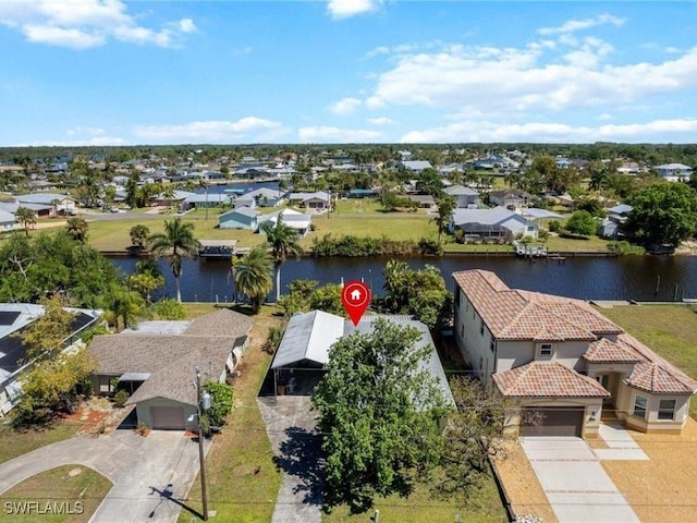 2032 Bahama Ave, Fort Myers, FL 33905 - drone / aerial view with a residential view and a water view