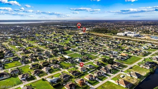 drone / aerial view featuring a residential view