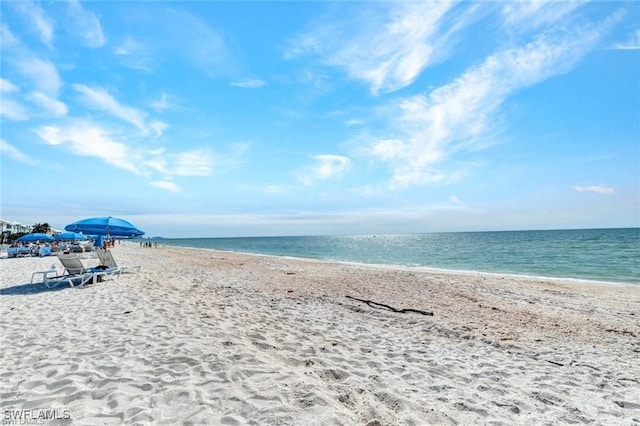 water view with a beach view