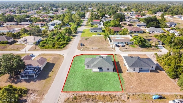 aerial view featuring a residential view