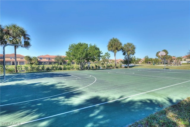 view of basketball court with community basketball court