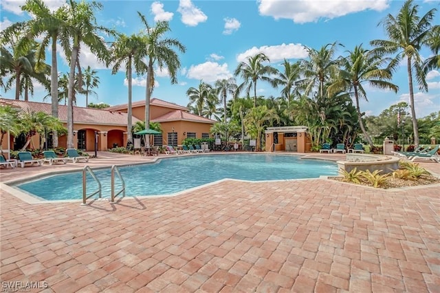 pool featuring a patio