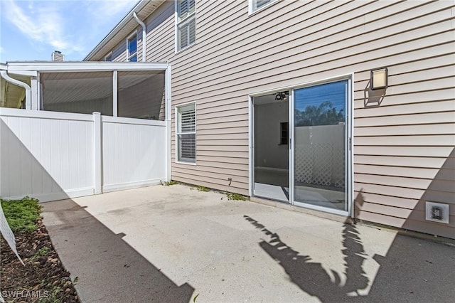 view of patio / terrace with fence