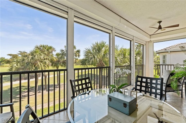 9330 Triana Ter Unit 274, Fort Myers, FL 33912 - sunroom / solarium featuring outdoor dining area and ceiling fan