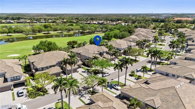 9330 Triana Ter Unit 274, Fort Myers, FL 33912 - birds eye view of property with view of golf course, a residential view, and a water view