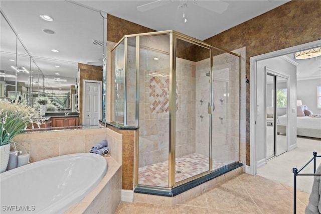 9330 Triana Ter Unit 274, Fort Myers, FL 33912 - ensuite bathroom featuring a stall shower, ensuite bath, and a bath