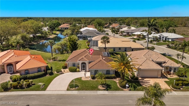 bird's eye view with a residential view