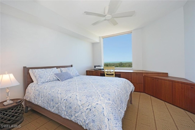 bedroom with a ceiling fan