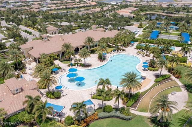 birds eye view of property featuring a residential view