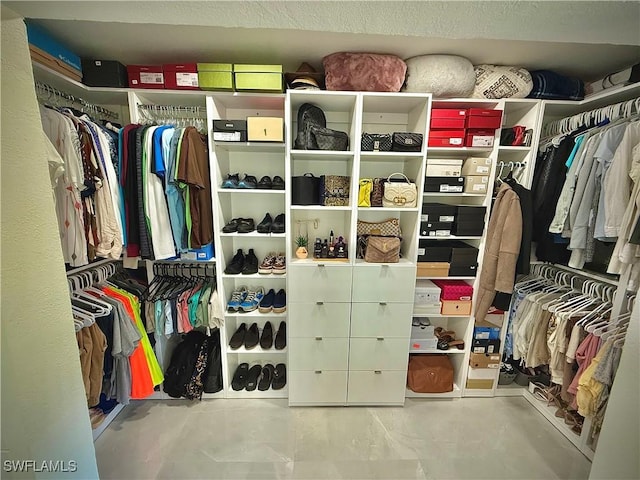 view of walk in closet