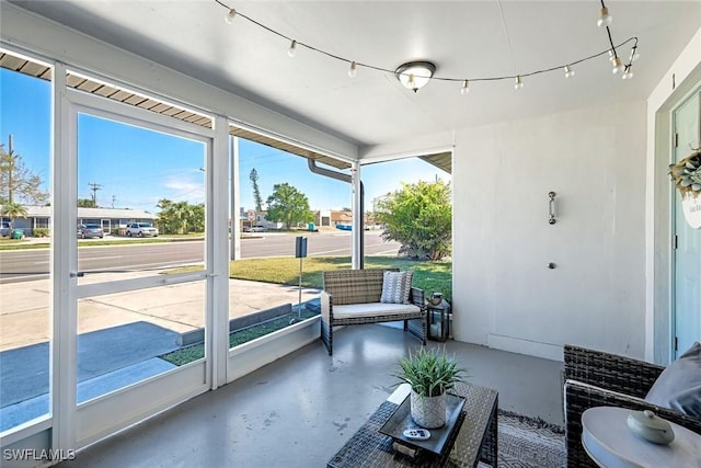 view of sunroom