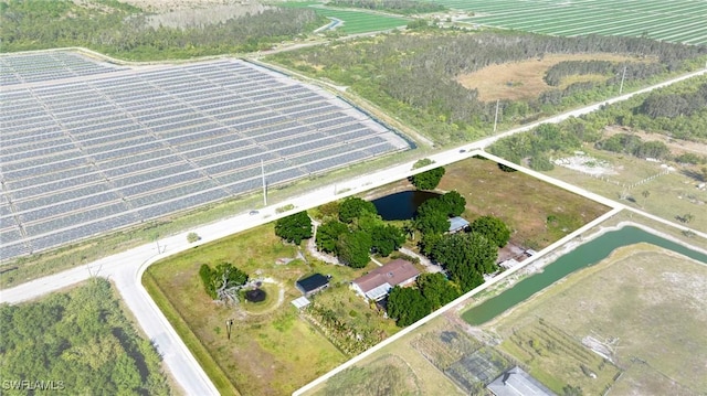 aerial view featuring a rural view