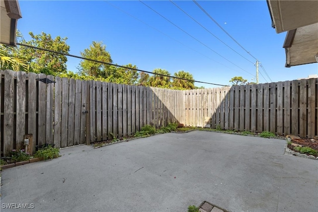 view of patio / terrace with a fenced backyard