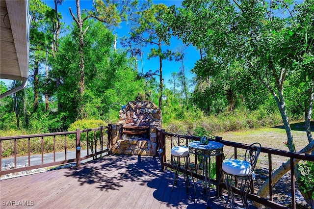 view of wooden deck