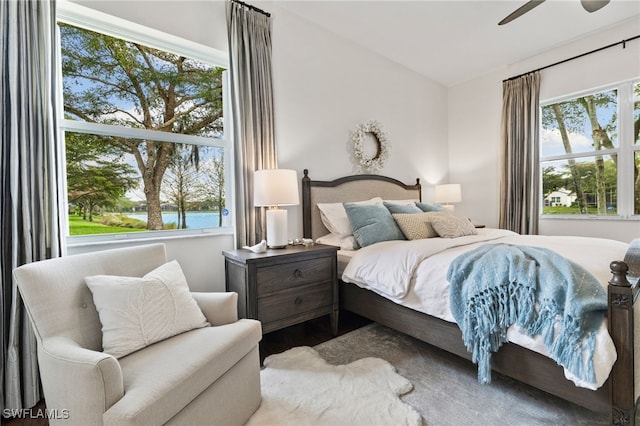 bedroom featuring wood finished floors