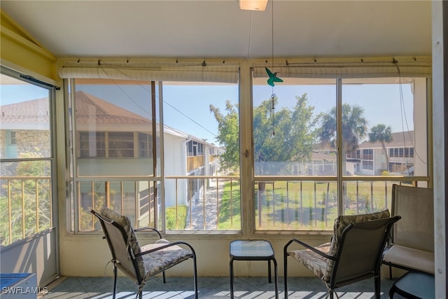 view of sunroom