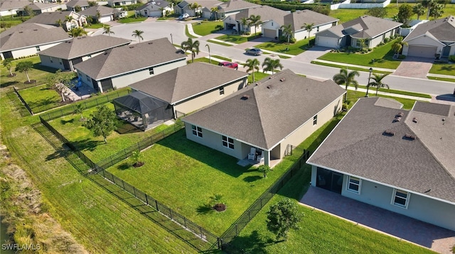 aerial view featuring a residential view