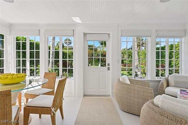 view of sunroom / solarium