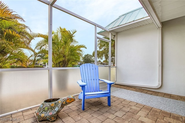 view of sunroom