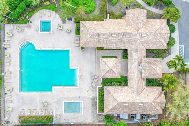 birds eye view of property