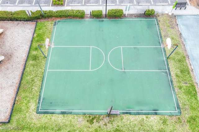 view of basketball court