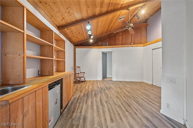 3775 27th Ave SW, Naples, FL 34117 - unfurnished room featuring wood ceiling, wood finished floors, baseboards, a ceiling fan, and high vaulted ceiling