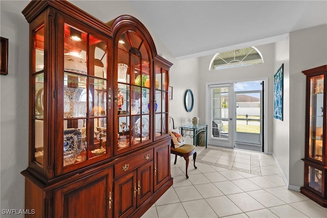 entrance foyer featuring light tile patterned flooring