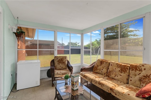 view of sunroom